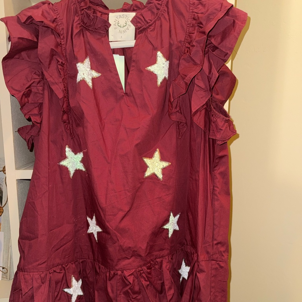 Maroon Star Dress